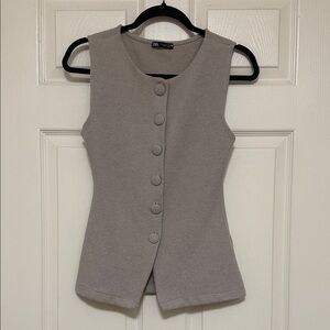 ZARA Sleeveless Button-Up Top - Size Small